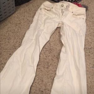 Bootcut white American eagle jeans